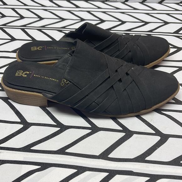 BC Footwear Vegan black mules in size 9.5 - Picture 4 of 7